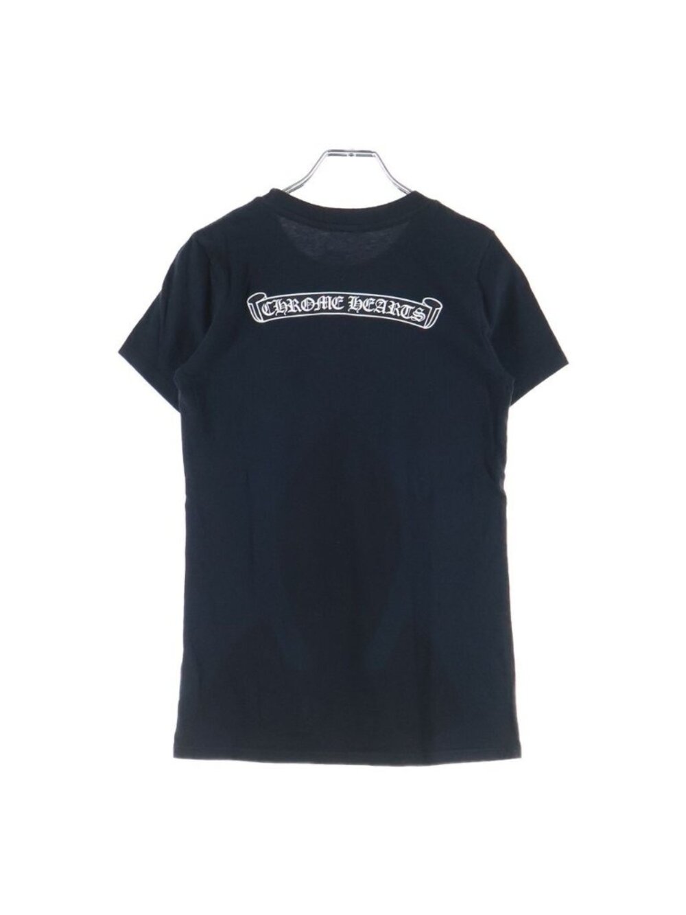 Chrome Hearts Vintage Scroll Label T-Shirt Print Crew Neck Short Sleeve Black